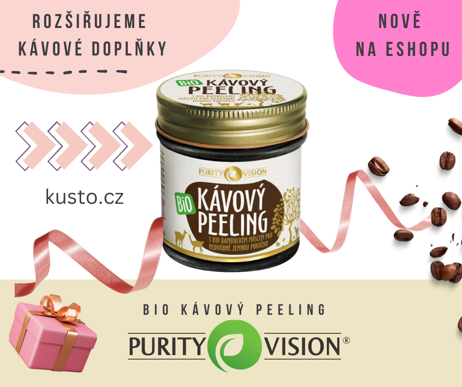 Novinka na eshpopu BIO kávový peeling od purity vision