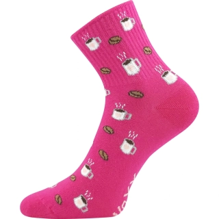 Kávové ponožky magenta káva