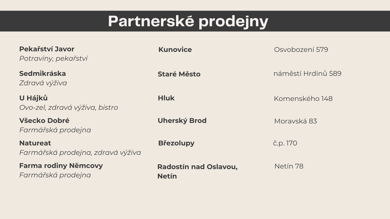 Partnerské prodejny KUSTO