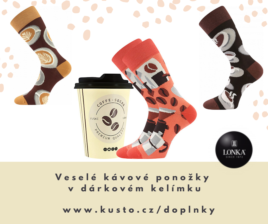 Veselé kávové ponožky v dárkovém kelímku
